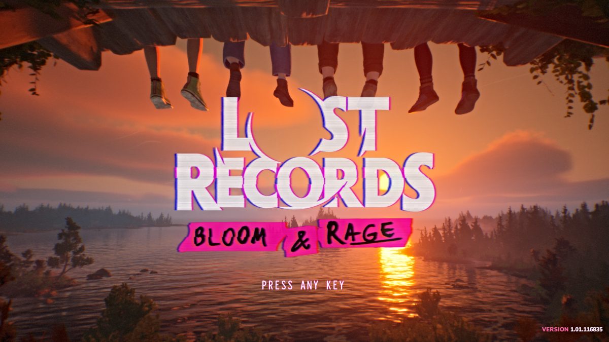 Écran de titre dans Lost Records: Bloom & Rage