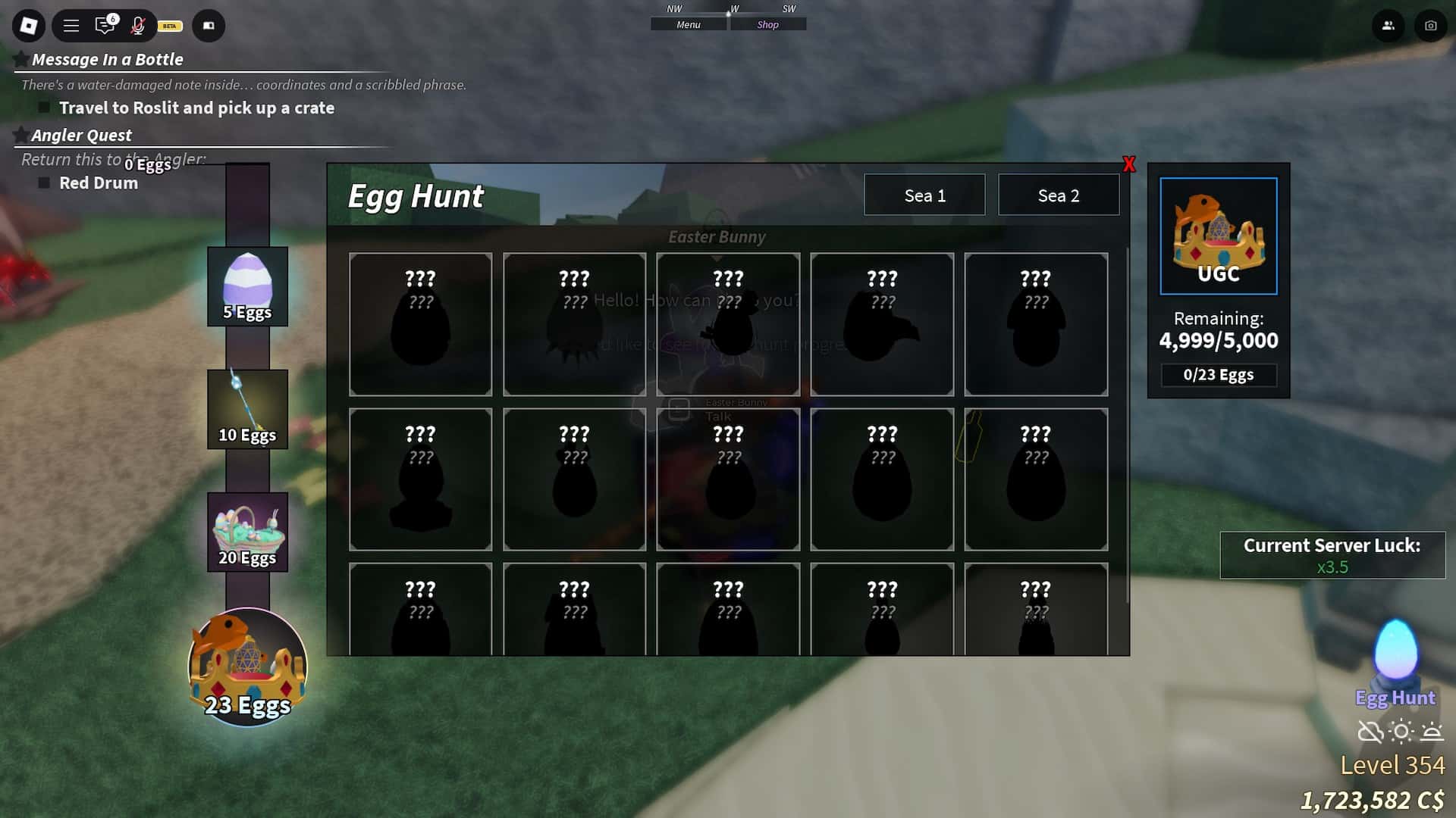 Événement de récompenses de chasse aux œufs de Pâques Fisch Roblox