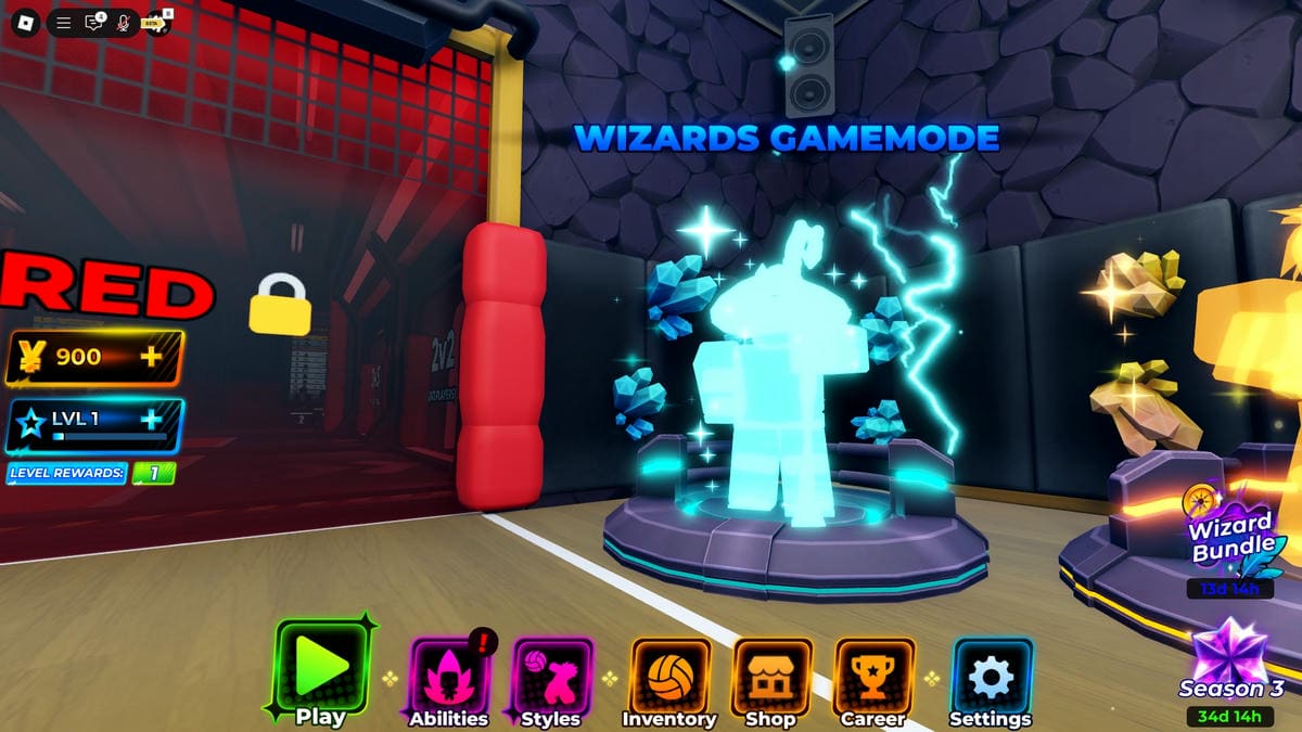 Nouveau mode de jeu des sorciers dans les légendes de volleyball