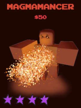 Unité Magmancer de l'expérience Roblox de la défense de la tour de stud.