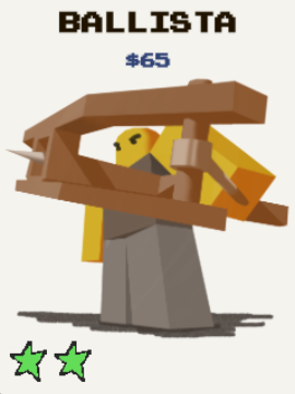 Ballista Unit de l'expérience Roblox de la défense de la tour de stud.