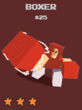 Unité boxeur de l'expérience Roblox de la défense de la tour de stud.