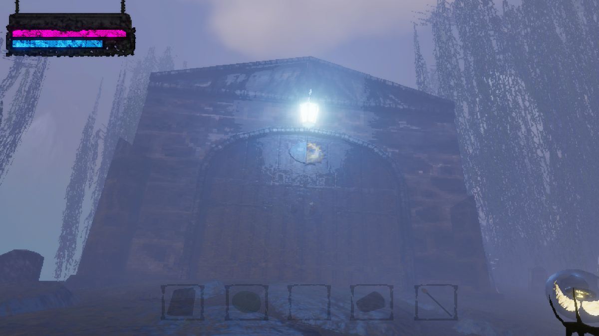 Mausolée Mage Arena de l'extérieur du château de Lanterne Spooky