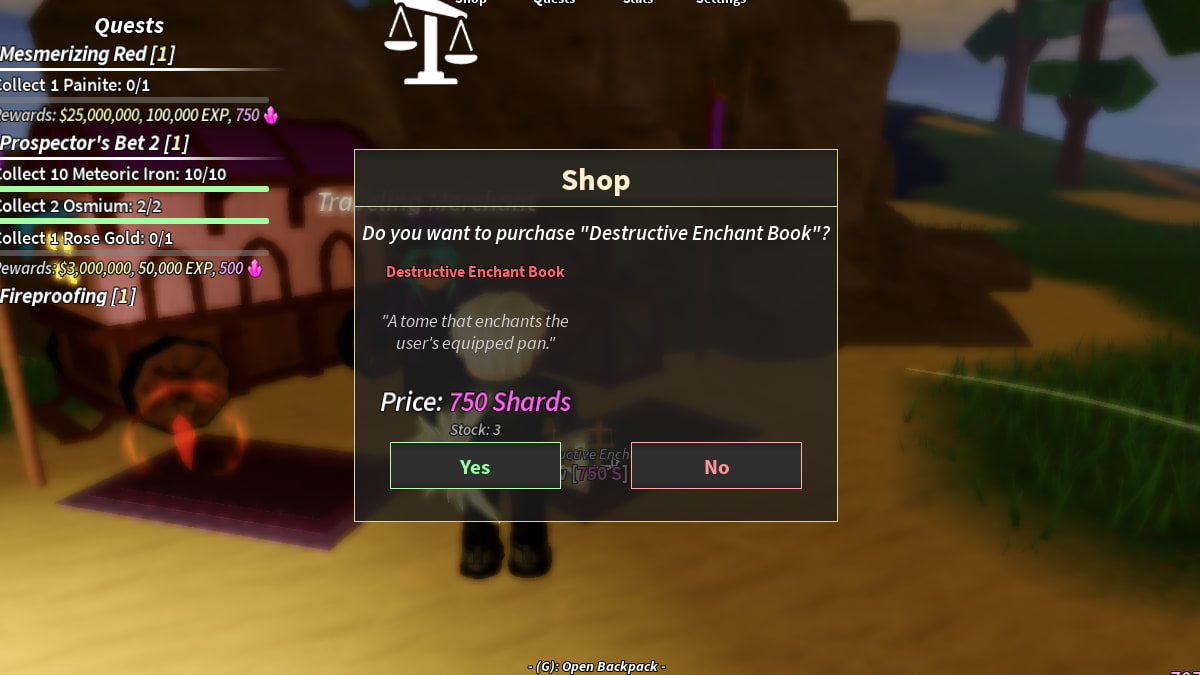 Achat Enchant Book chez Traveling Merchant en prospection