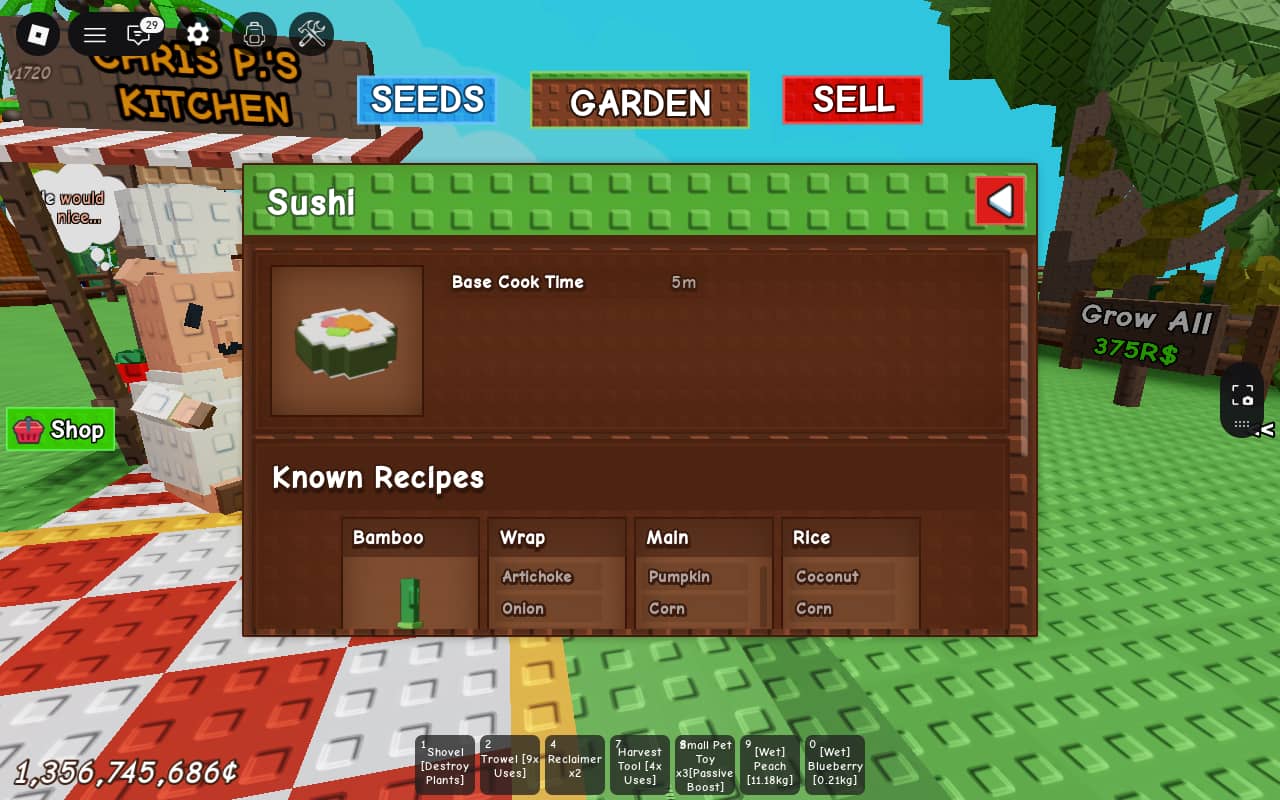 Recette de sushi à cultiver un jardin