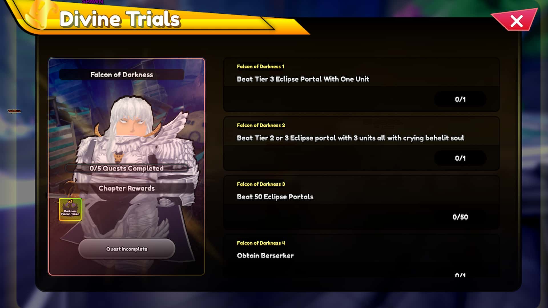 Comment obtenir Griffith (Griffin / Falcon of Darkness) dans Anime Rangers x