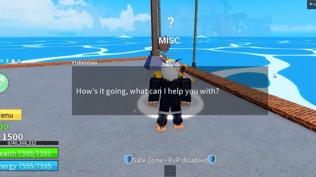 Fisherman NPC dans Blox Fruits