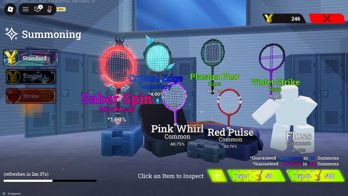 Racket Rivals Racket Tier List