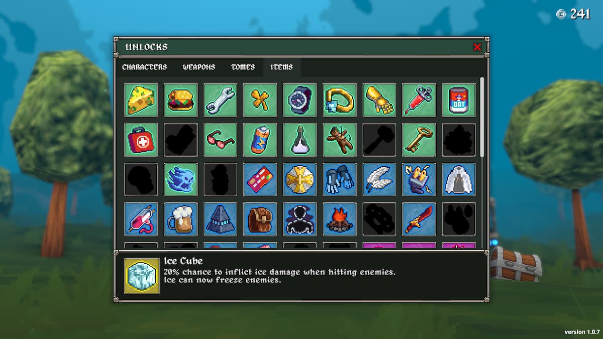 Liste de niveau des articles Megabonk