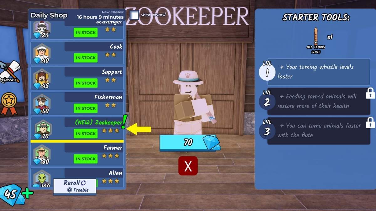 Classe de gardiens de zoo en 99 nuits dans la forêt