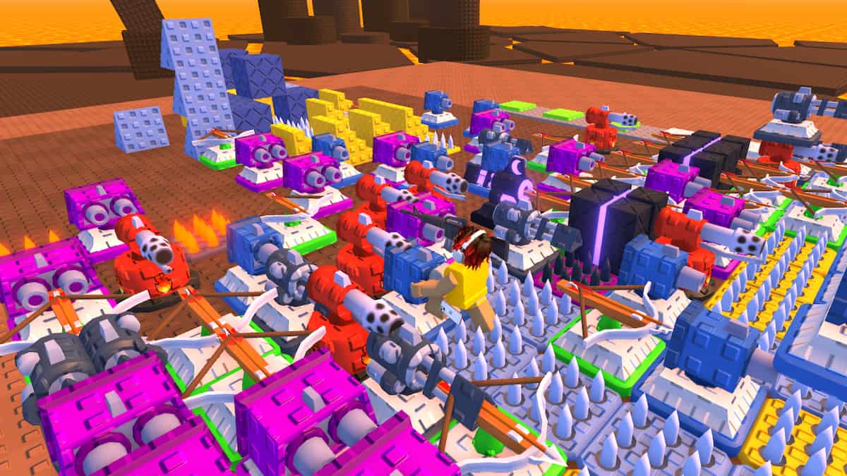 Plusieurs pièces de défense dans Build Ur Base