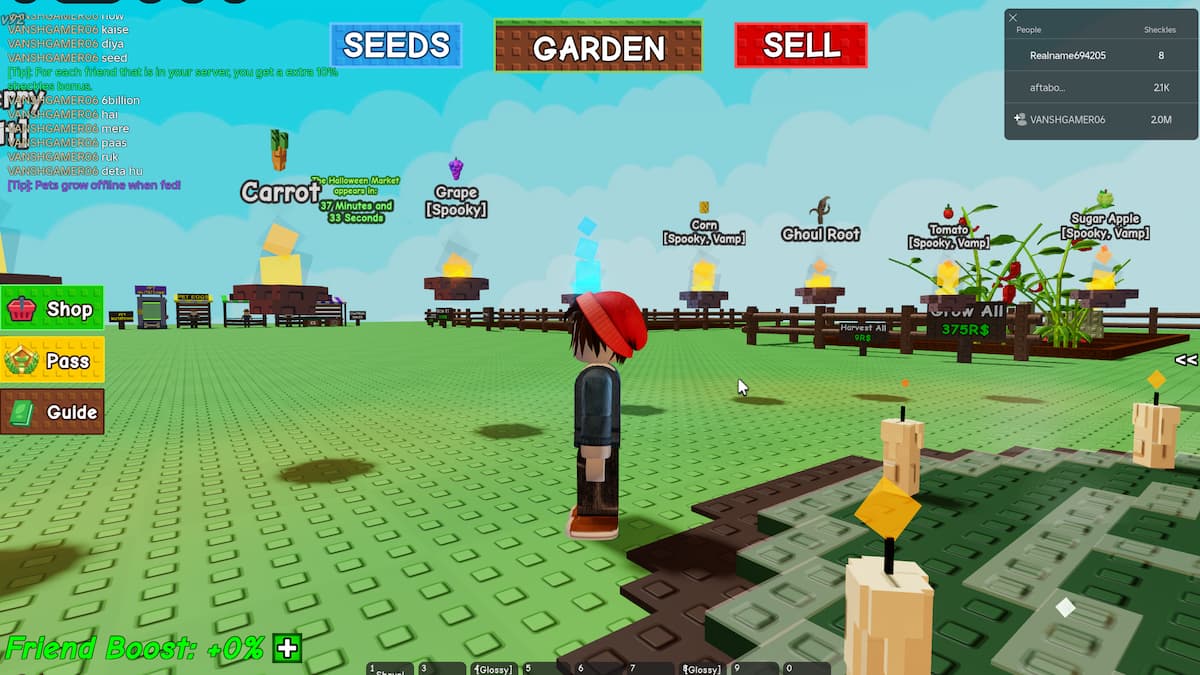 Échanger des plantes contre des récompenses