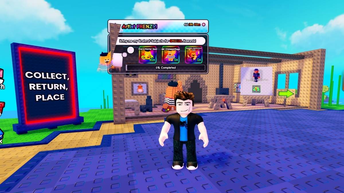 Récompenses pour l'événement Artist Frenzy dans Plants Vs Brainrots