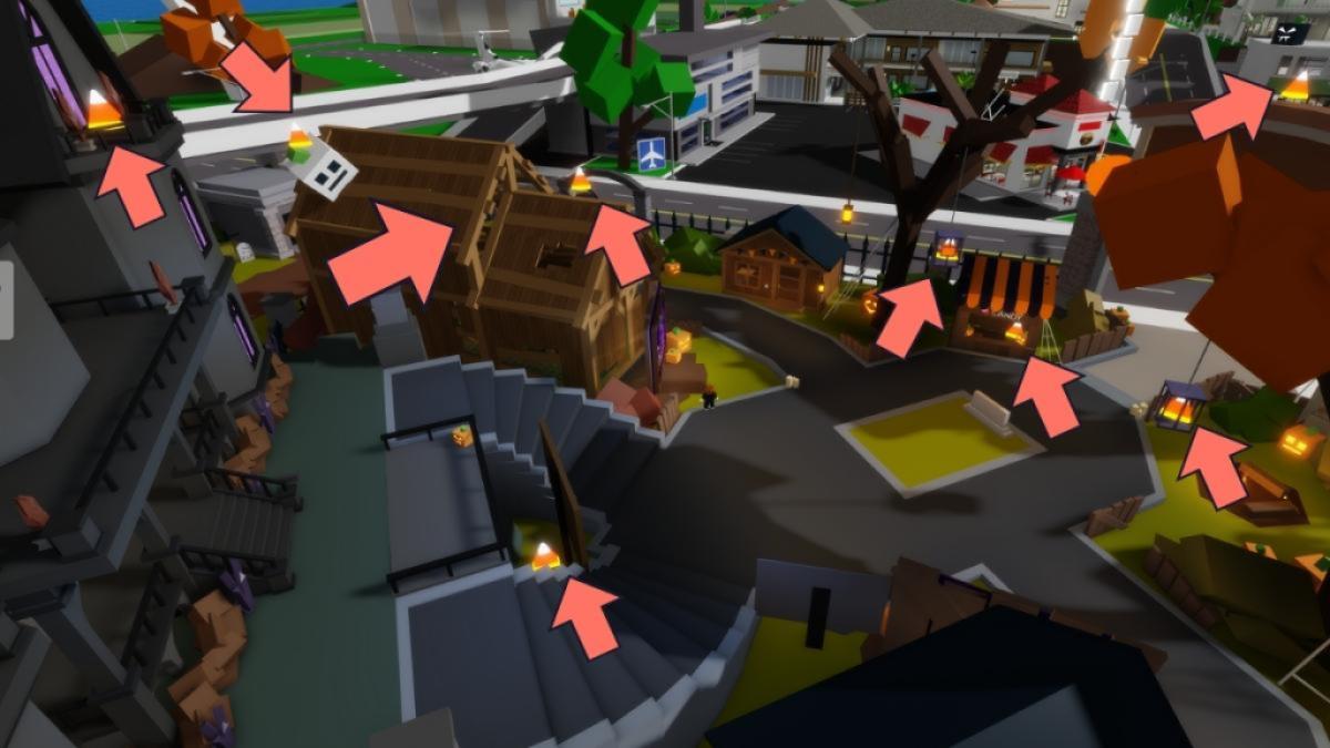 Emplacements des bonbons au maïs