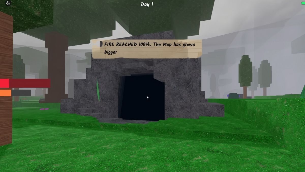 Emplacement de la grotte des chauves-souris dans 99 nuits dans la forêt