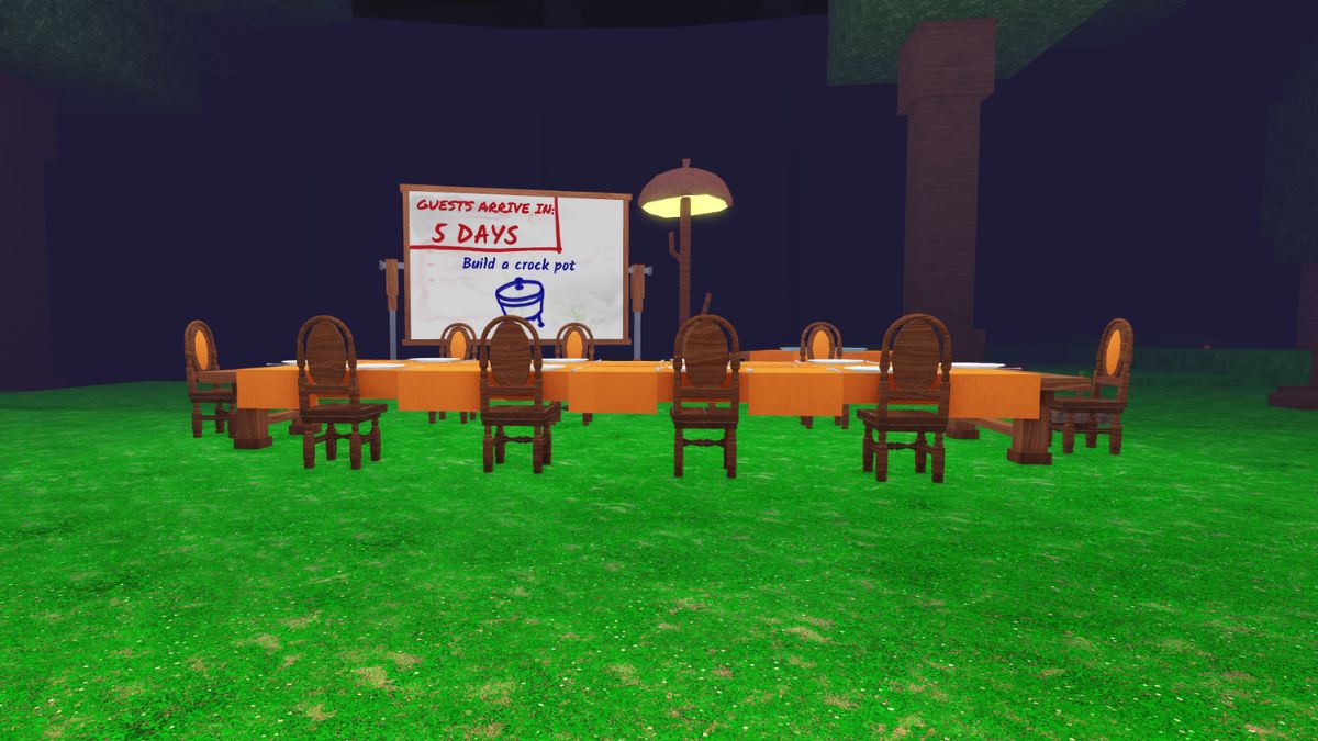 Table de Thanksgiving dans 99 nuits en forêt