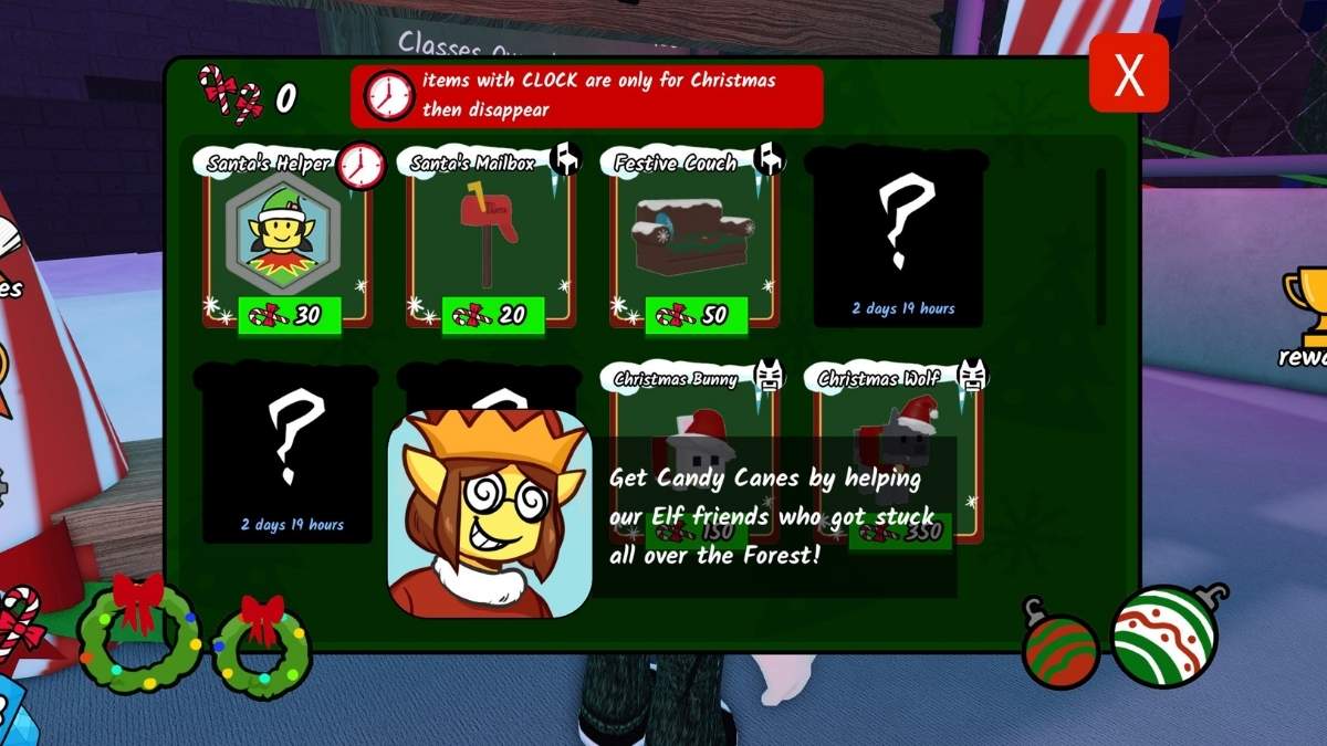 Boutique d'elfes dans 99 nuits dans la forêt