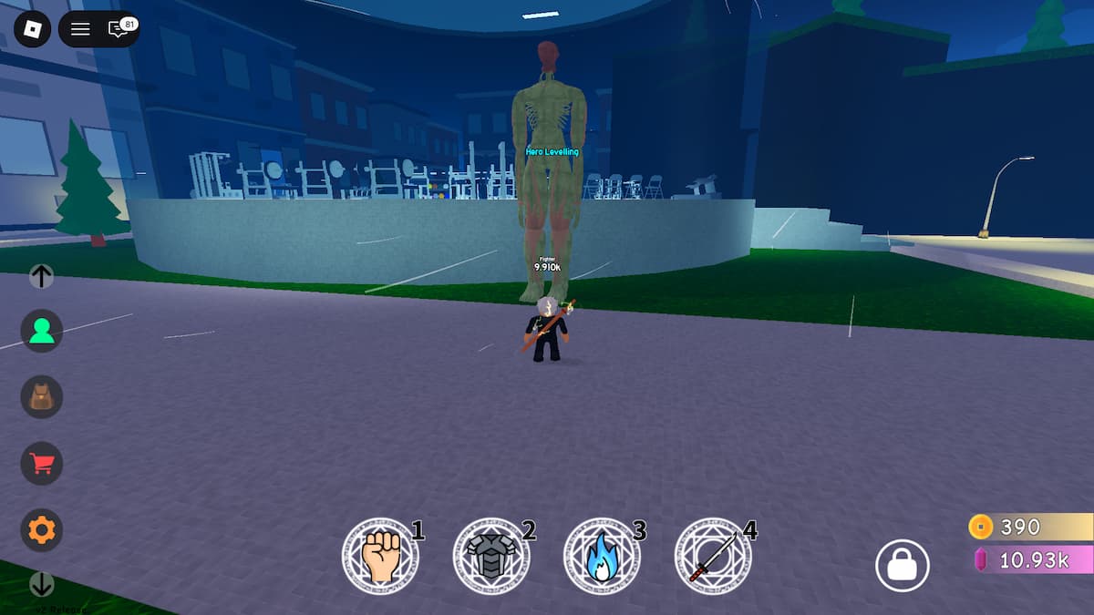 Hero Leveling Gacha dans Anime Fighting Simulator Endless