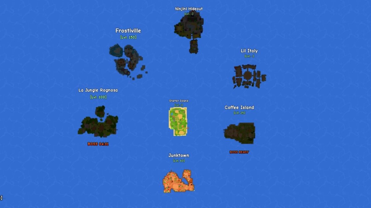 Carte des mers de Brainrot