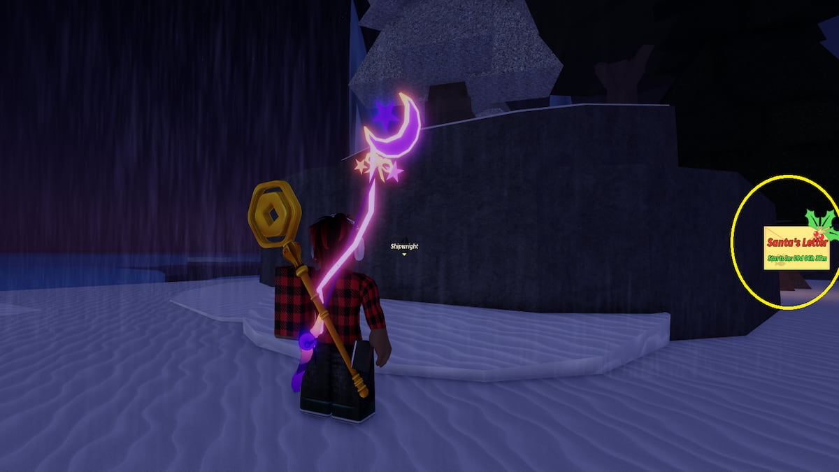 Le bouton lettre du Père Noël en Fisch