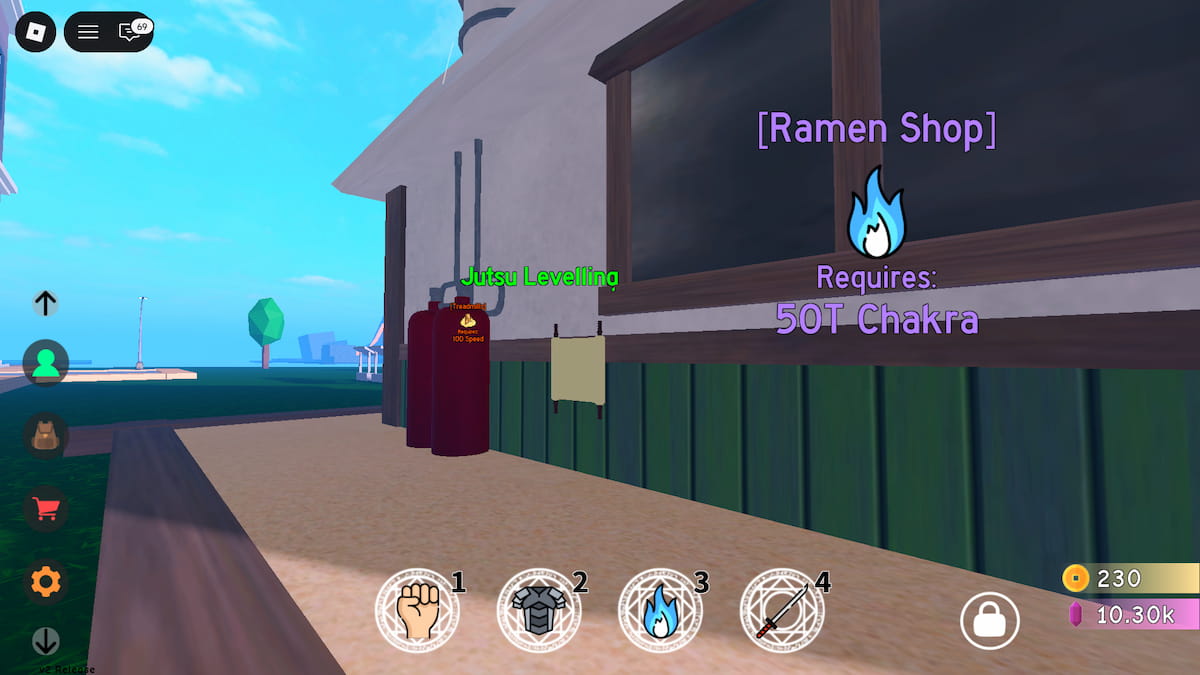 Jutsu nivelant les emplacements Gacha dans Anime Fighting Simulator X