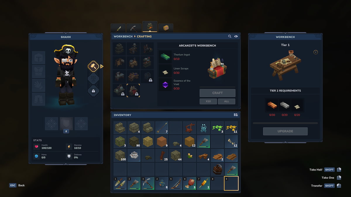 Établi de l'arcaniste à Hytale