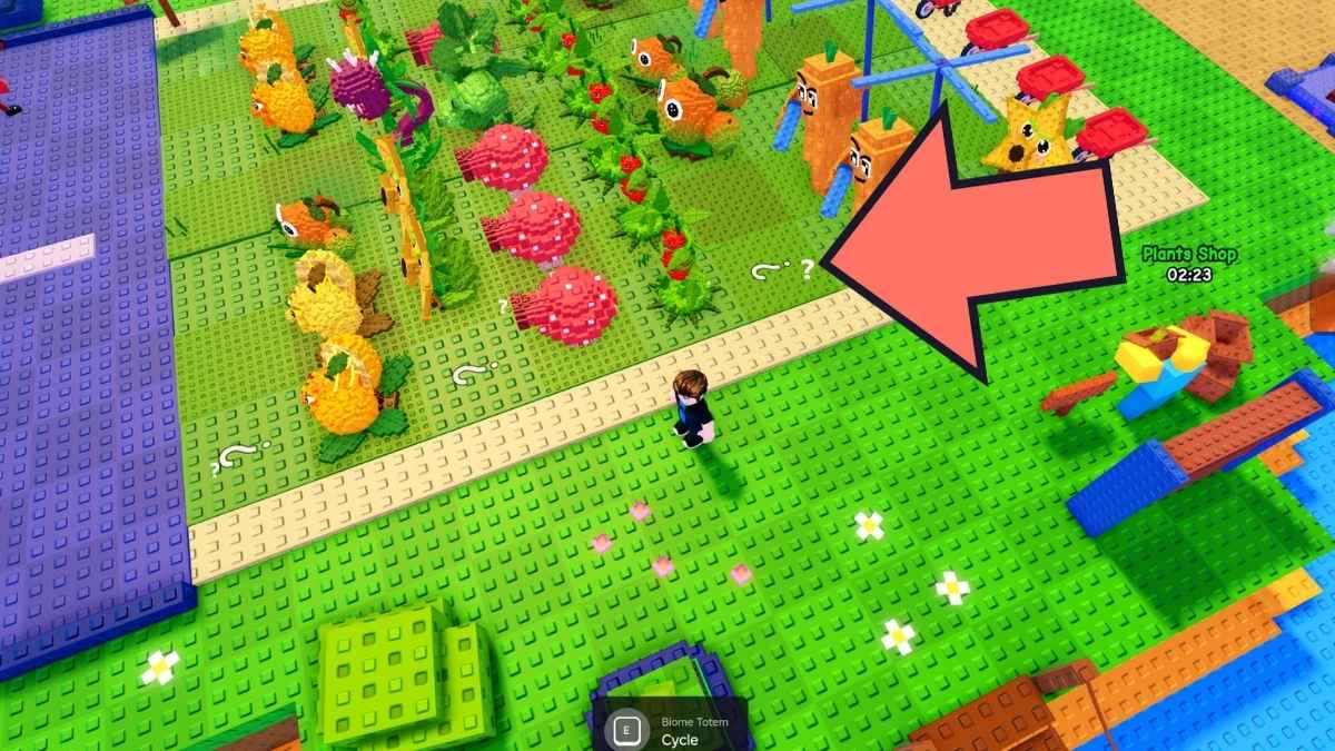 Tuiles d'indice dans le jardin