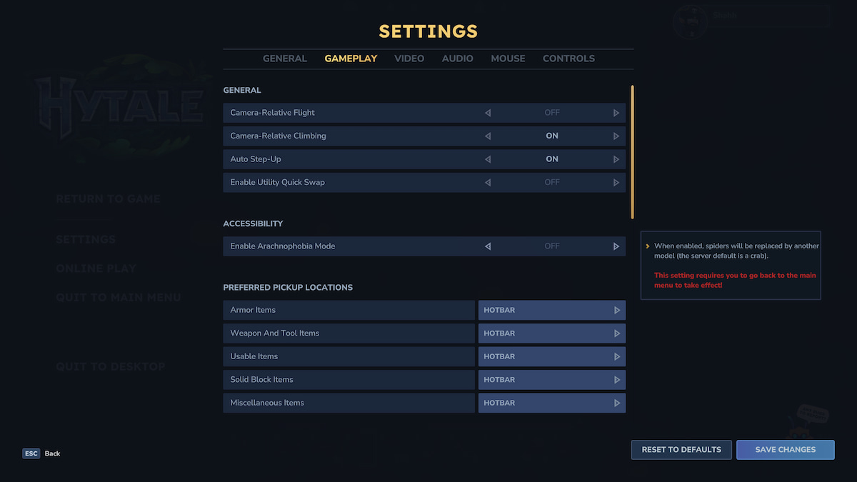 Activez le mode Arachnophobie dans Hytale