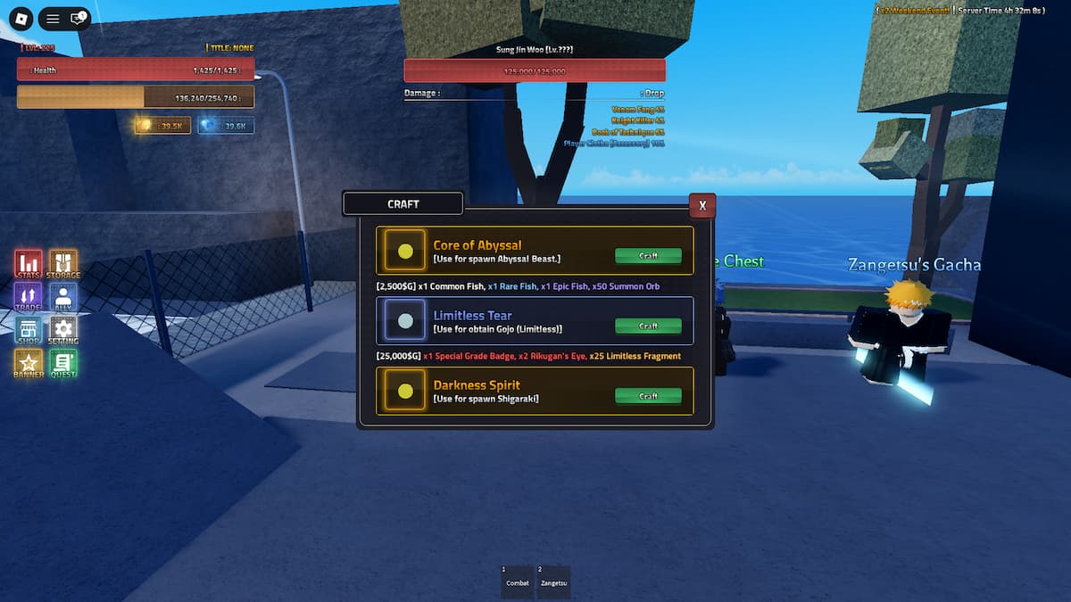 Fabriquez une déchirure illimitée dans Rogue Piece