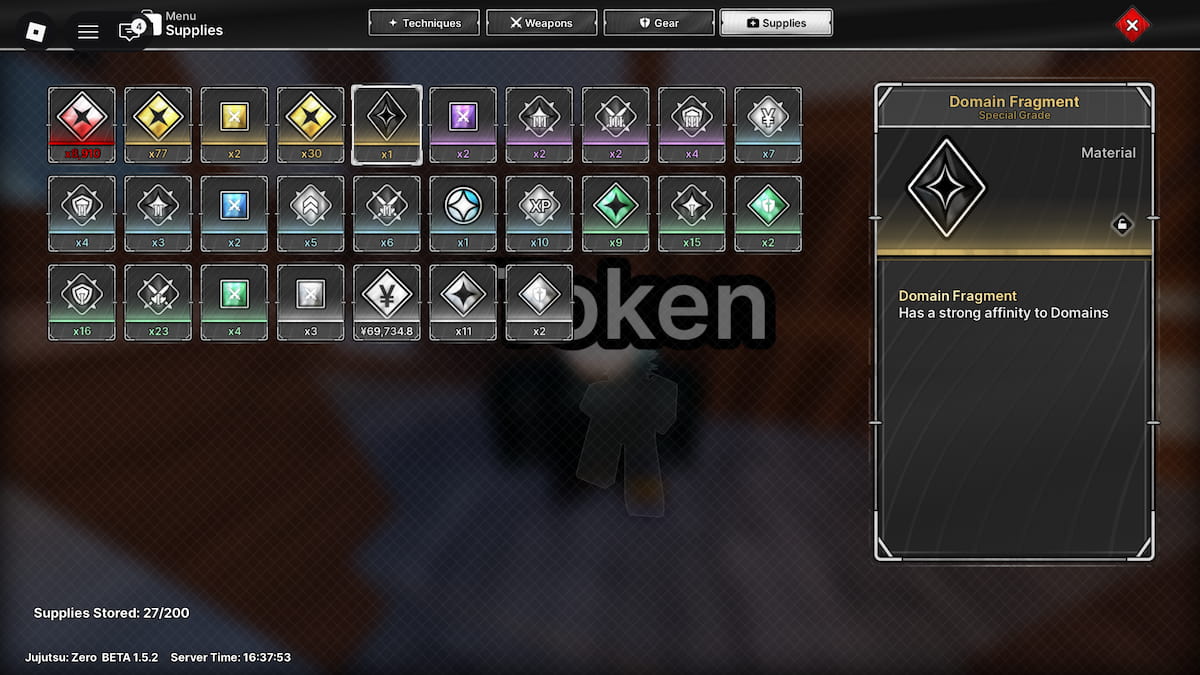 Obtenez un fragment de domaine dans Jujutsu Zero