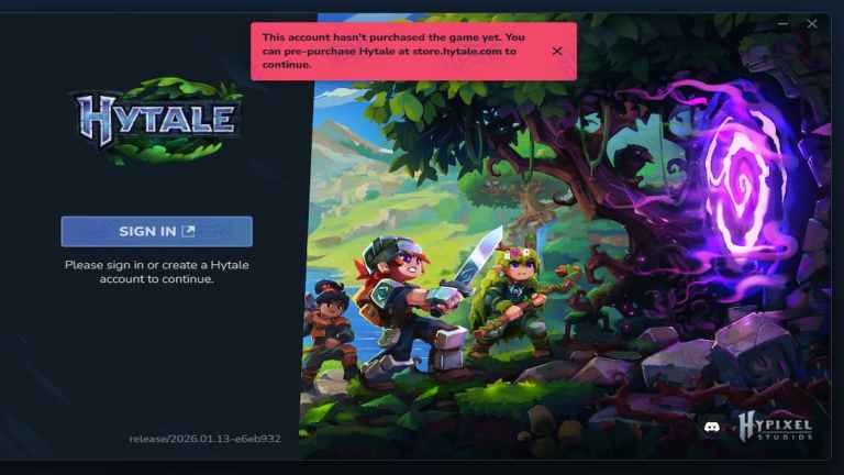 Comment réparer ce compte n'a pas encore acheté le jeu Erreur Hytale