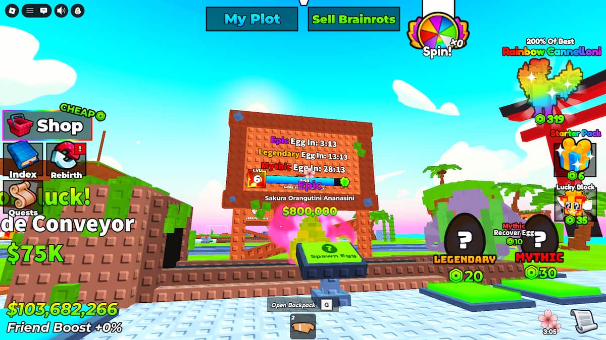 Événements météorologiques dans My Fishing Brainrots