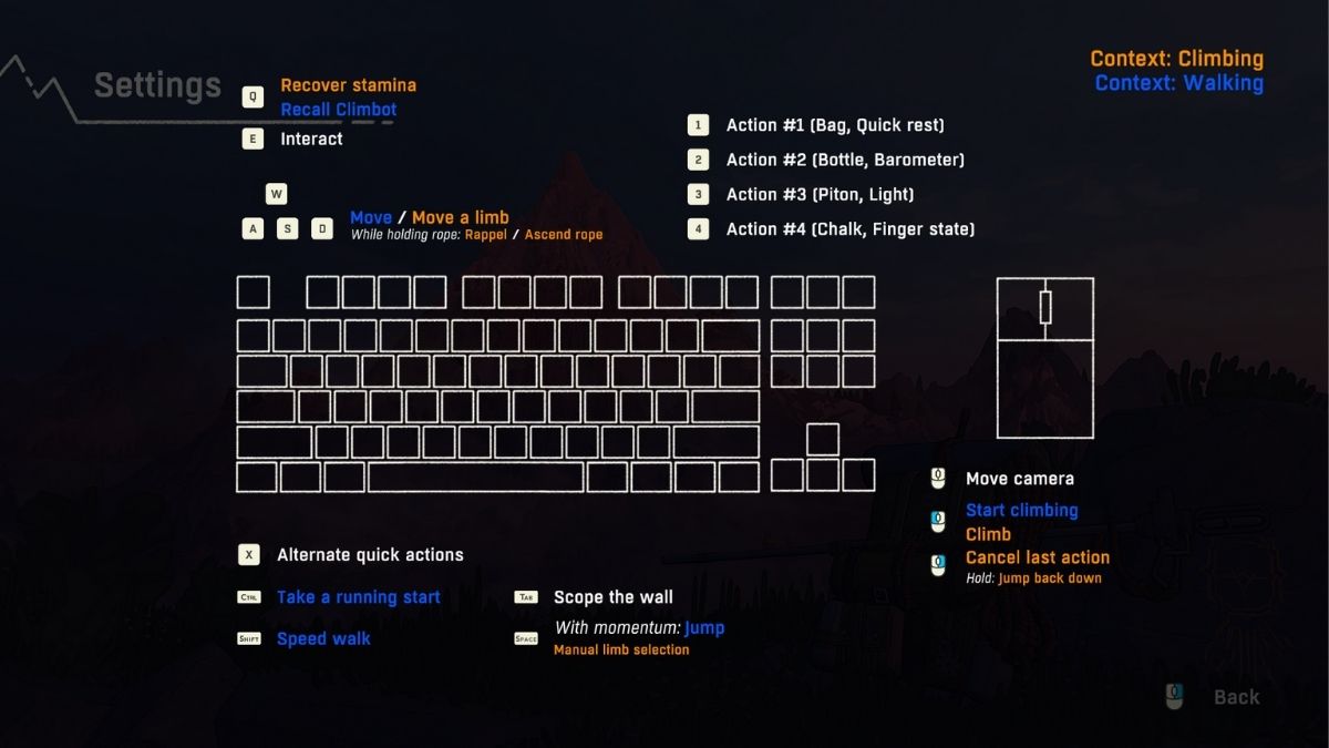 Cairn contrôle les paramètres pour PC