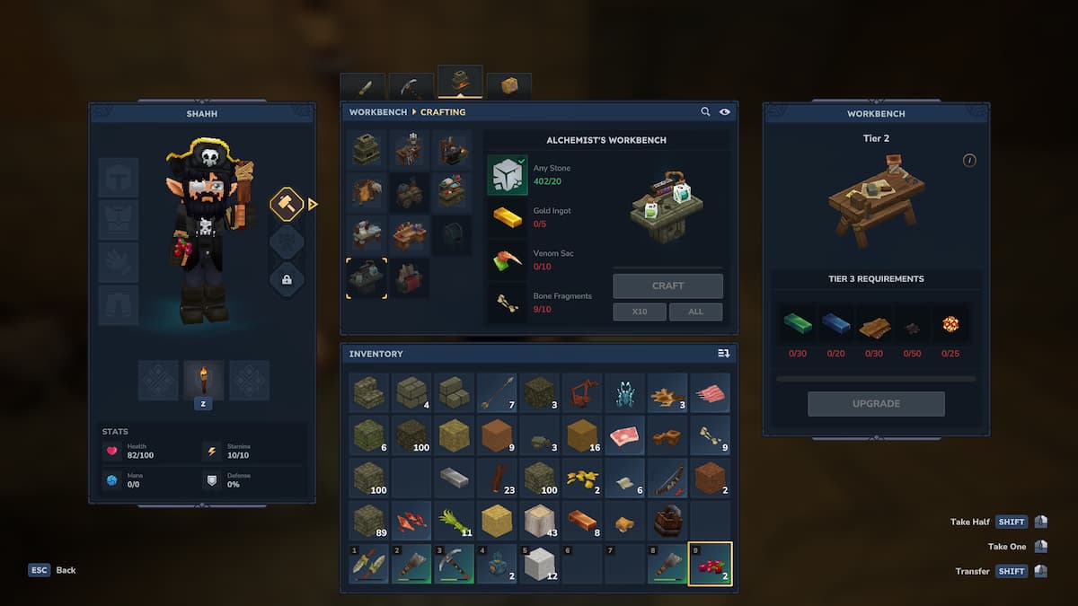 Fabriquer un établi d'alchimiste à Hytale