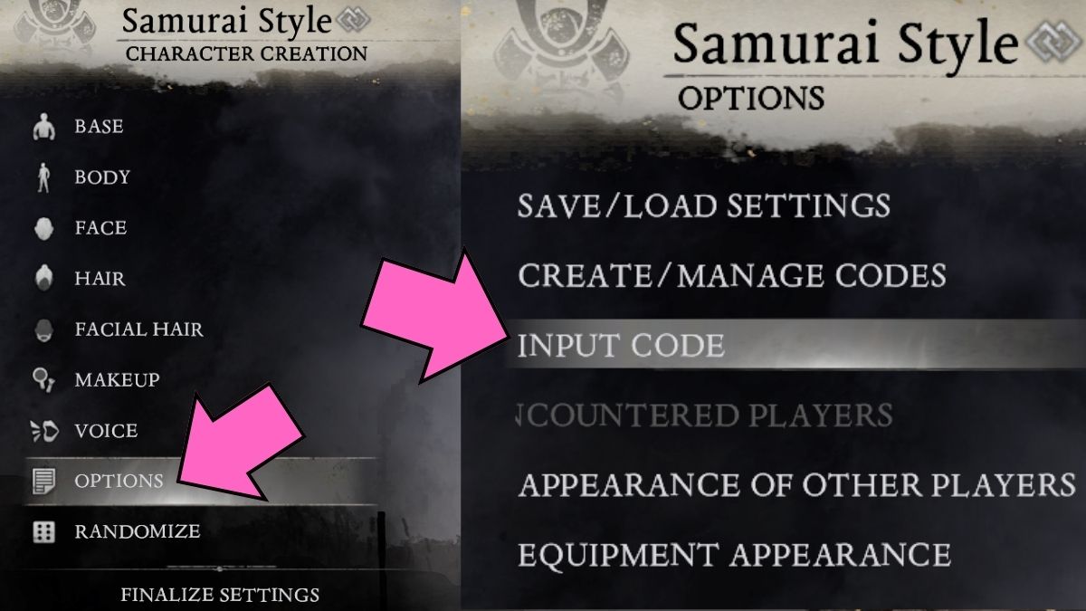Comment utiliser les codes de création de personnage dans Nioh 3