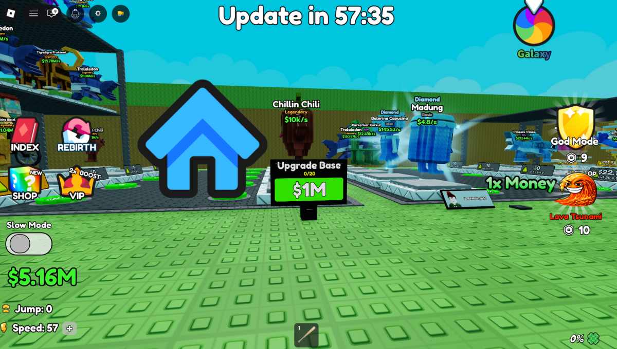 Vous pouvez améliorer votre base 20 fois dans Save Brainrots de LAVA