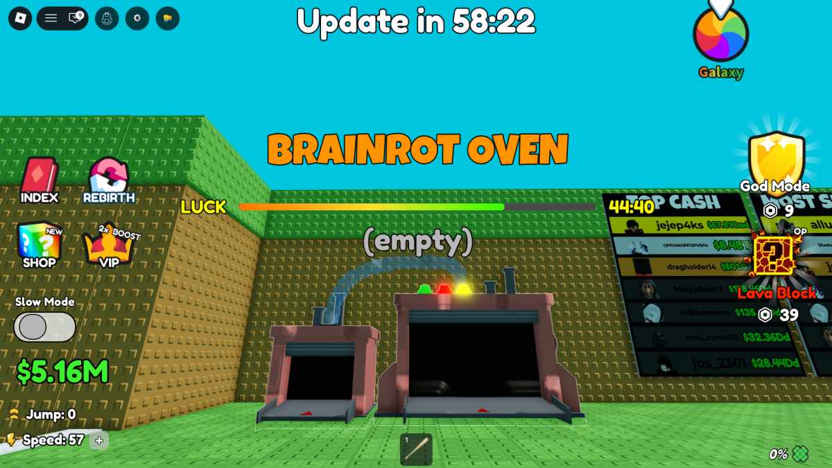 Le four Brainrot fusionne vos brainrots dans Save Brainrots from LAVA