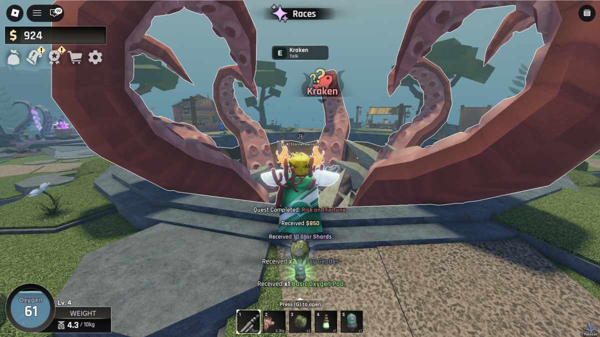 Kraken Quest 5 peut être légèrement difficile