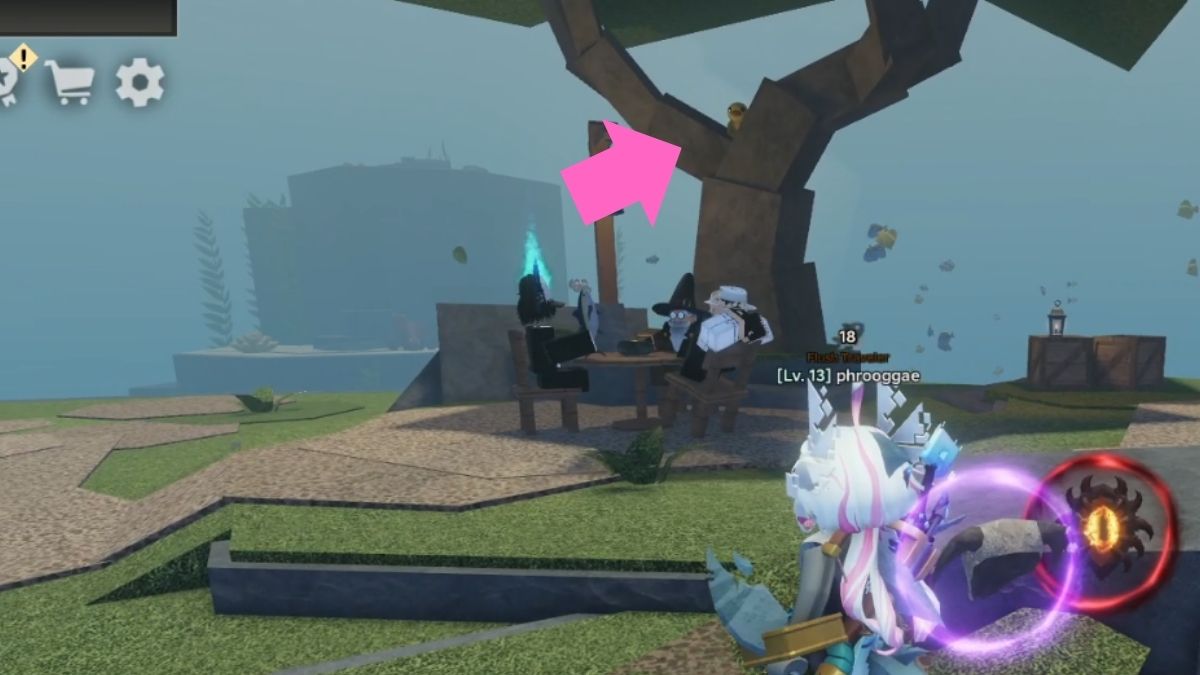 Emplacement de l'arbre de quête du canard