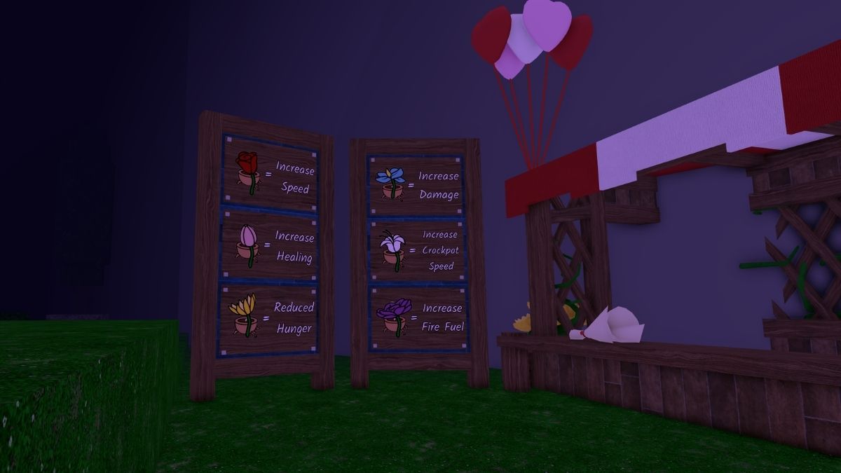 Buffs de fleurs dans 99 nuits dans la forêt