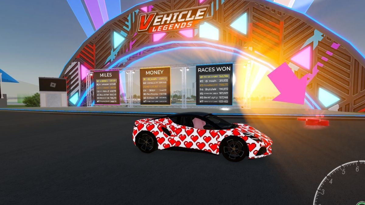 Zone de course dans Vehicle Legends