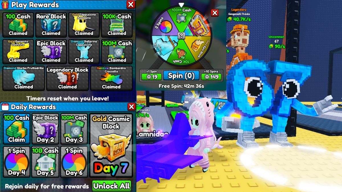 Récompenses dans Sail pour Brainrots