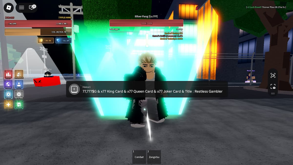 Obtenez Hakari dans Rogue Piece