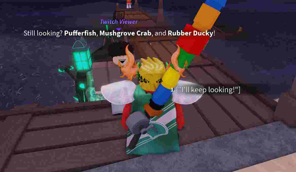 La première tâche pour obtenir une tige de microphone à Fisch vous oblige à attraper trois poissons.