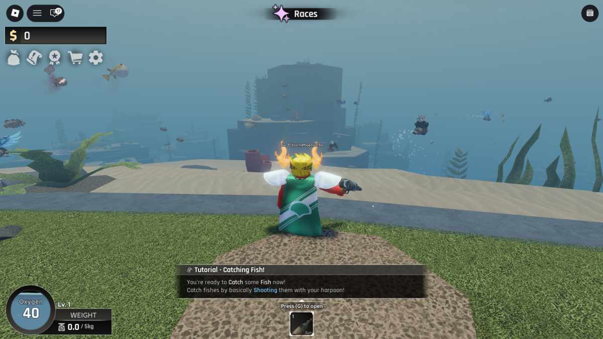 Le Kraken donne les quêtes tutoriel