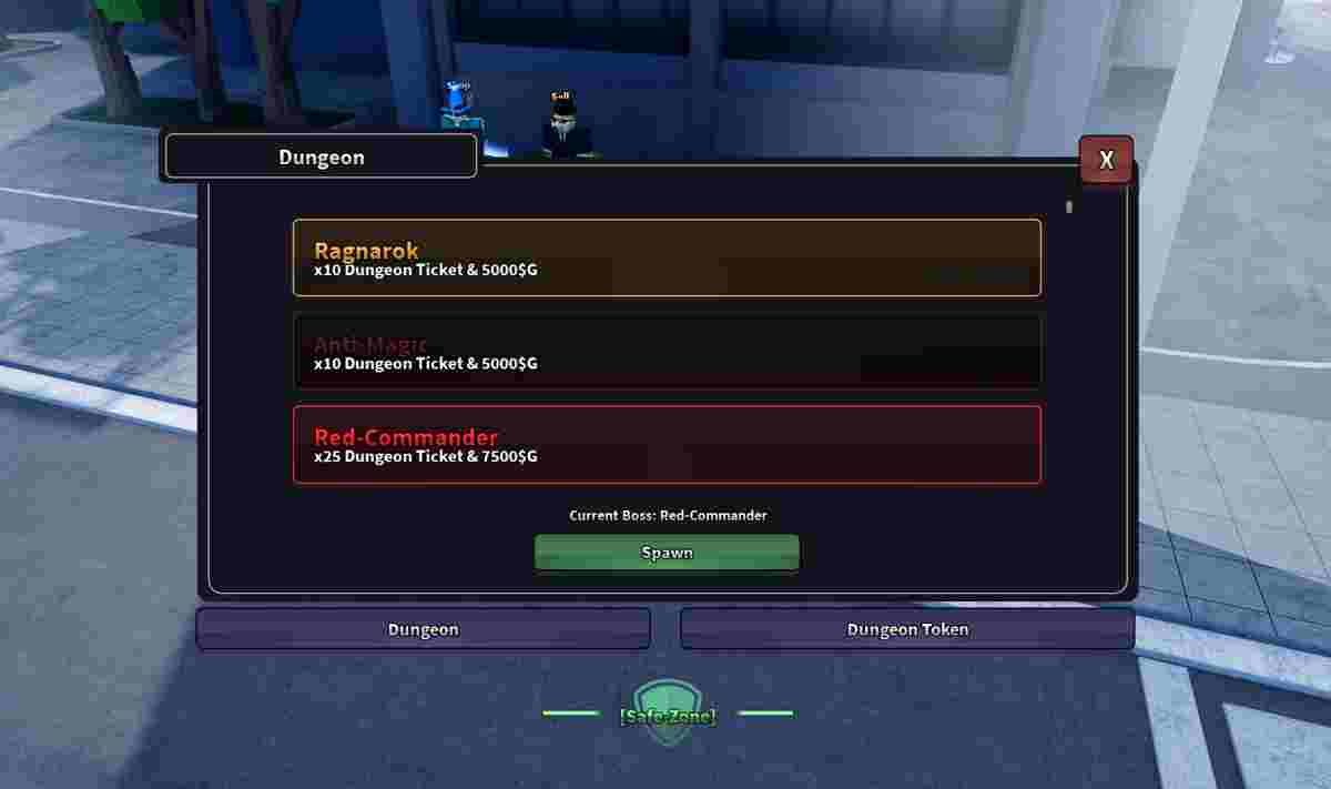 Vous devez utiliser des tickets de donjon et de la monnaie pour générer ce donjon.