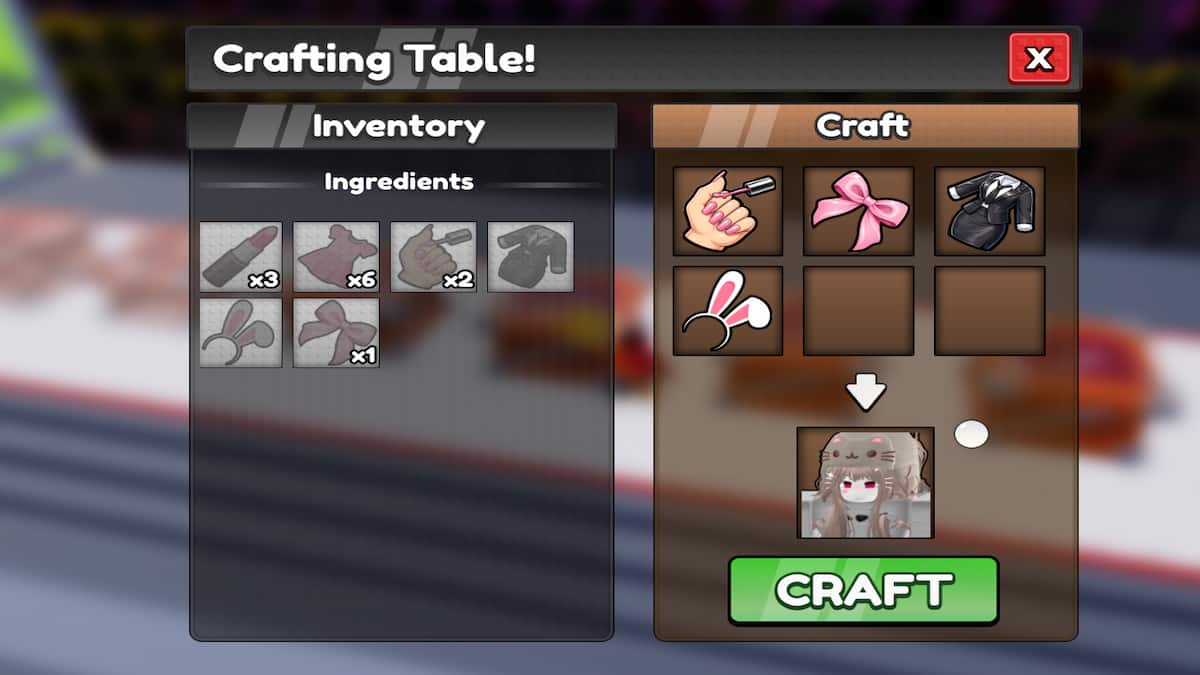 La table Craftin dans Craft A Baddie