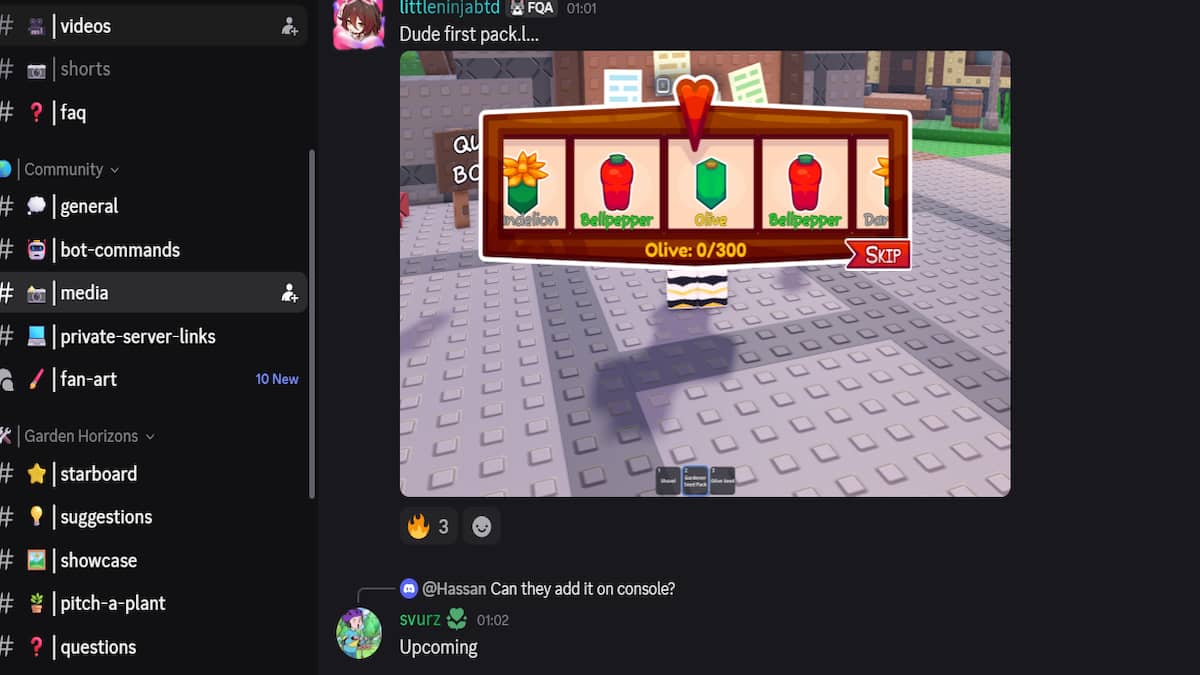 La chaîne Discorde Garden Horizons