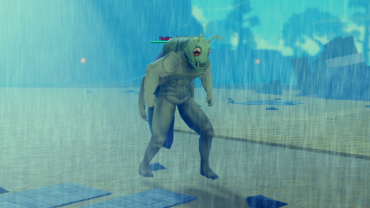 Boss sauterelle dans l’ascension du sorcier