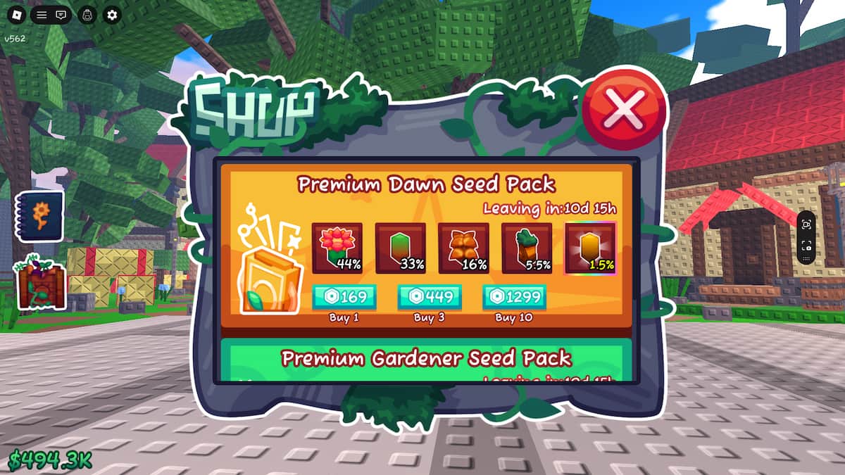 Boutique de paquets de graines à Garden Horizons